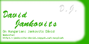 david jankovits business card